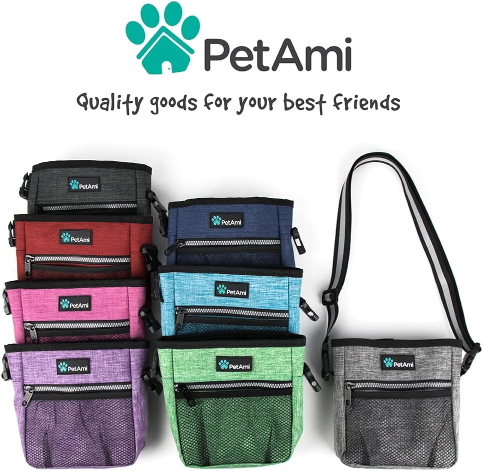 Stylish Heather Gray Dog and Cat Treat Pouch - Perfect for On-the-Go Pet Lovers!