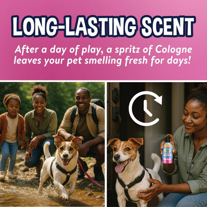 Premium Dog Cologne - Long-Lasting Deodorizing Spray & Conditioner for Dogs & Cats - Gentle Natural Formula - Keeps Pets Fresh All Day - Made in USA (Baby Powder, 4 Fl Oz)