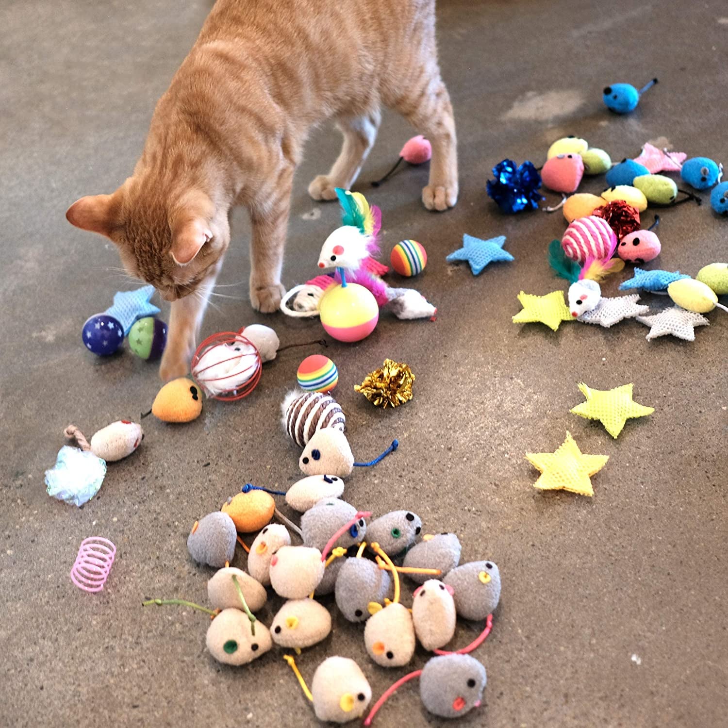 20 Pack Catnip Mice Toys - Interactive Fun for Cats, Kittens, and Puppies (Grey)