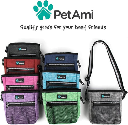 Stylish Heather Gray Dog and Cat Treat Pouch - Perfect for On-the-Go Pet Lovers!