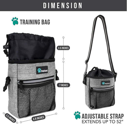 Stylish Heather Gray Dog and Cat Treat Pouch - Perfect for On-the-Go Pet Lovers!