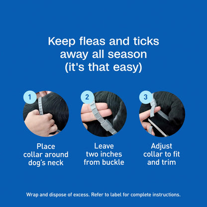 Flea & Tick Collar Plus for Dogs & Puppies - 12 Months Protection, Kills Fleas & Ticks, Repels Mosquitoes, One Size Fits All, 2 Count