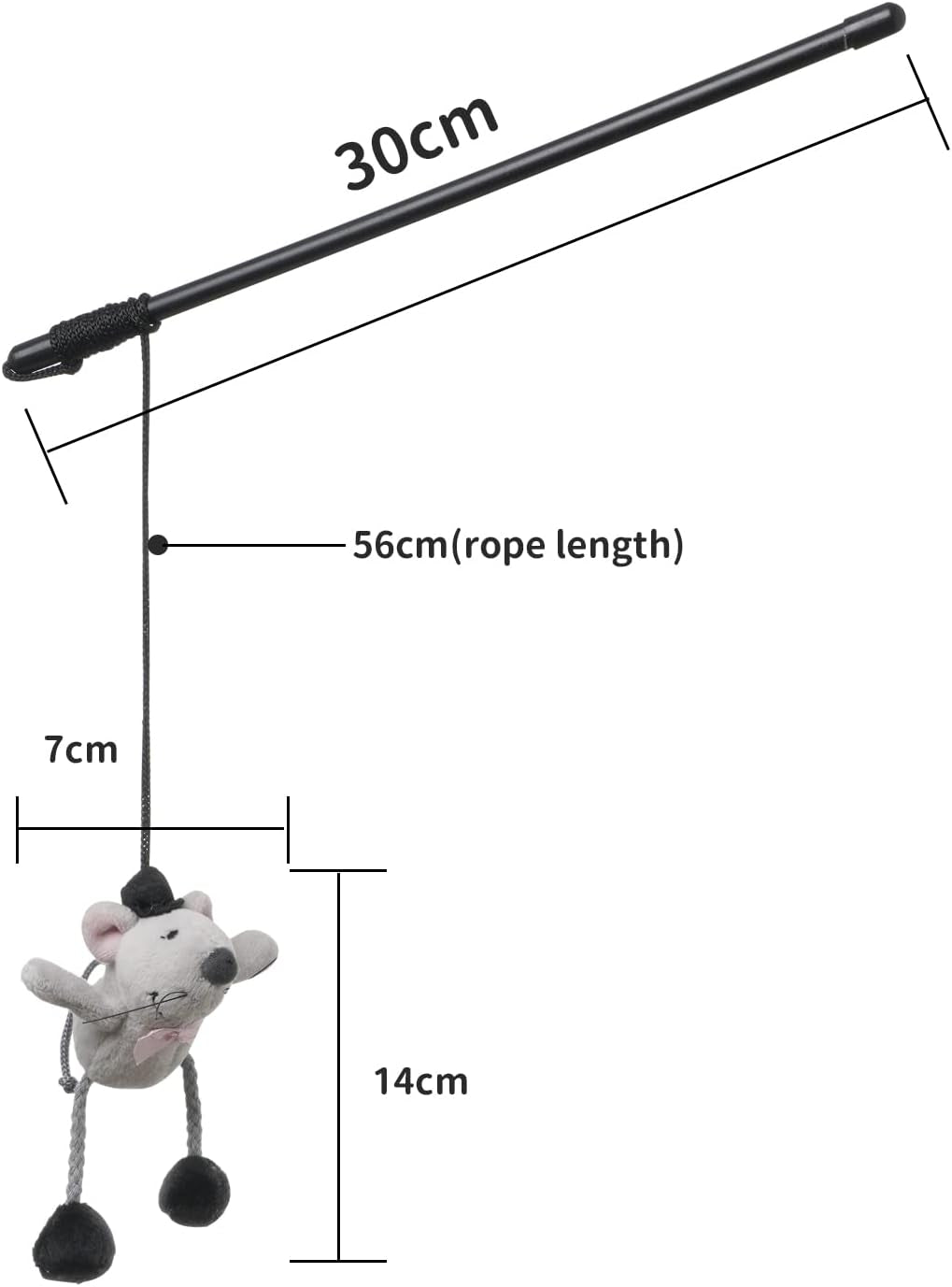 Interactive Cat Wand Toy with Cute Mouse - Engaging Indoor Play for Kittens and Cats, Reduces Boredom and Promotes Active Fun!