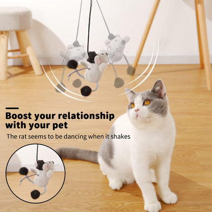 Interactive Cat Wand Toy with Cute Mouse - Engaging Indoor Play for Kittens and Cats, Reduces Boredom and Promotes Active Fun!