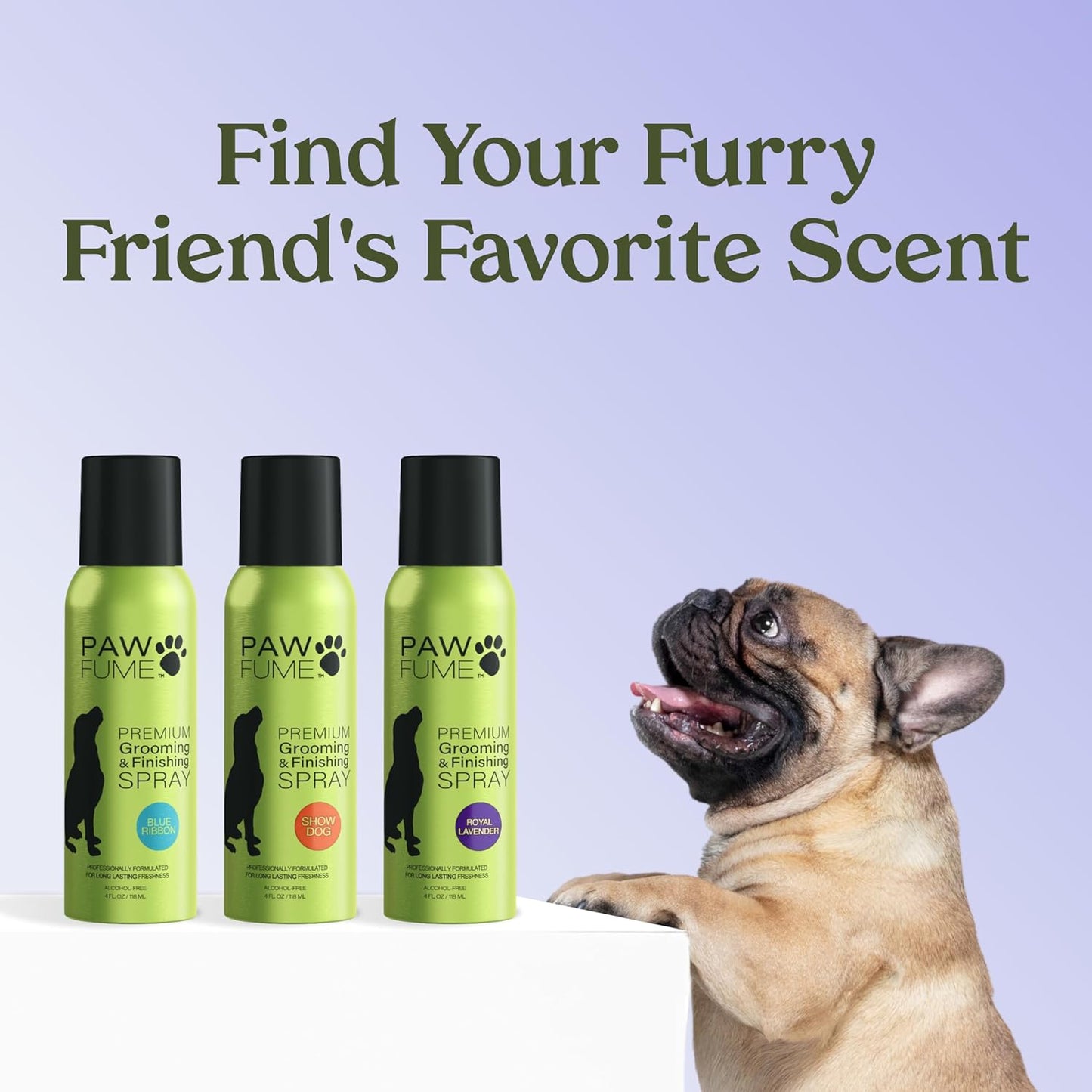 PAWFUME Royal Lavender Dog Detangler Grooming Spray – Hypoallergenic & Moisturizing for Salon-Quality Coat Care, 1-Pack