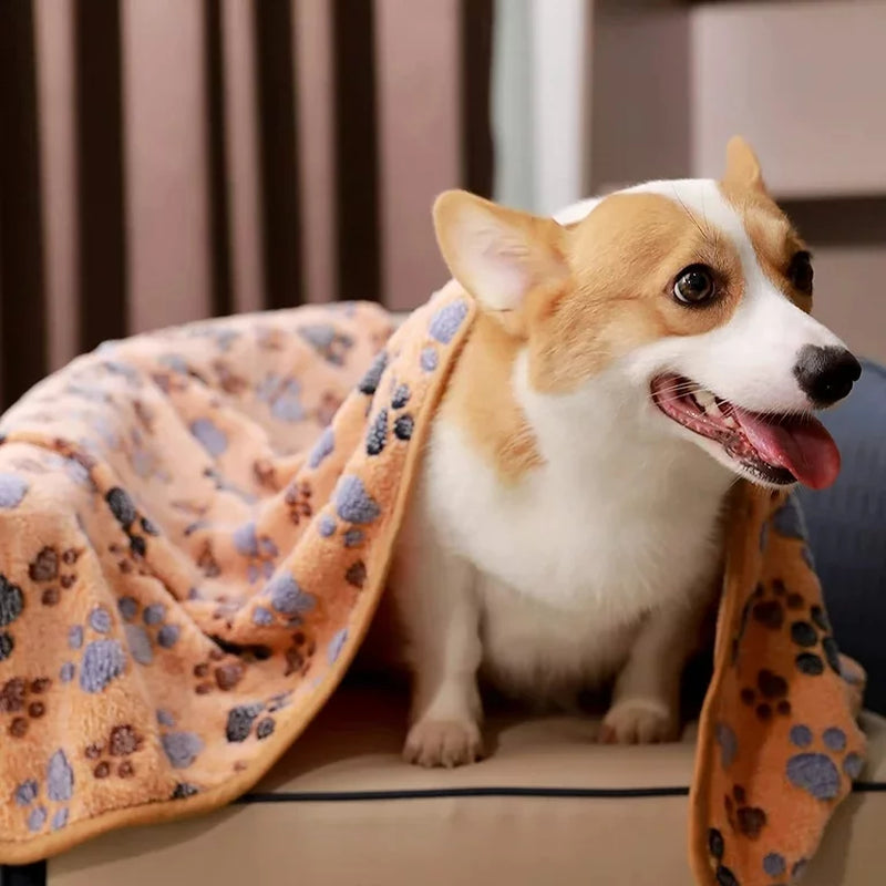 Super Soft Fluffy Premium Fleece Pet Blanket - 3 Pack Flannel Throws for Dogs and Cats (23x16 Inch)