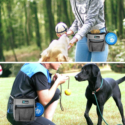 Stylish Heather Gray Dog and Cat Treat Pouch - Perfect for On-the-Go Pet Lovers!