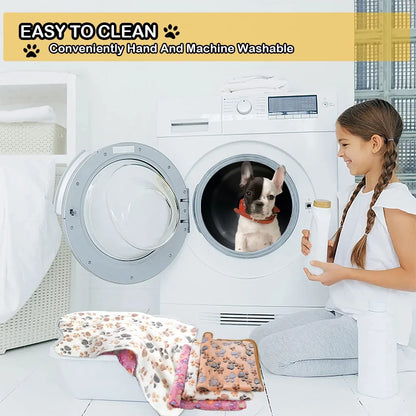 Super Soft Fluffy Premium Fleece Pet Blanket - 3 Pack Flannel Throws for Dogs and Cats (23x16 Inch)