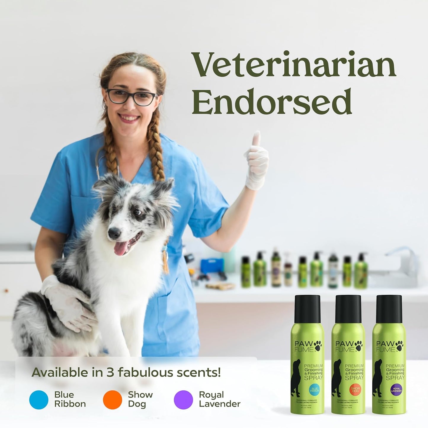 PAWFUME Royal Lavender Dog Detangler Grooming Spray – Hypoallergenic & Moisturizing for Salon-Quality Coat Care, 1-Pack
