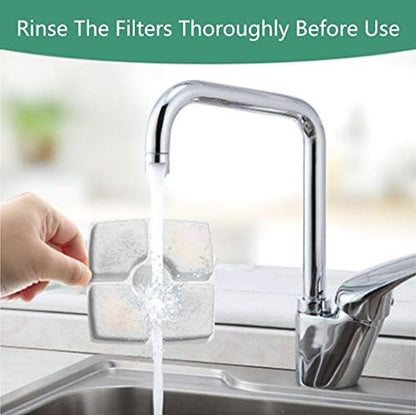 Rkicemoy 16-Pack Cat Water Fountain Filters - Activated Carbon Replacement Filters for Pet Fountains and Dog Water Dispensers
