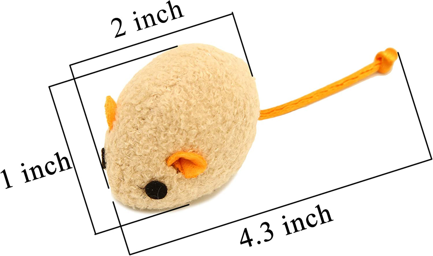 20 Pack Catnip Mice Toys - Interactive Fun for Cats, Kittens, and Puppies (Grey)
